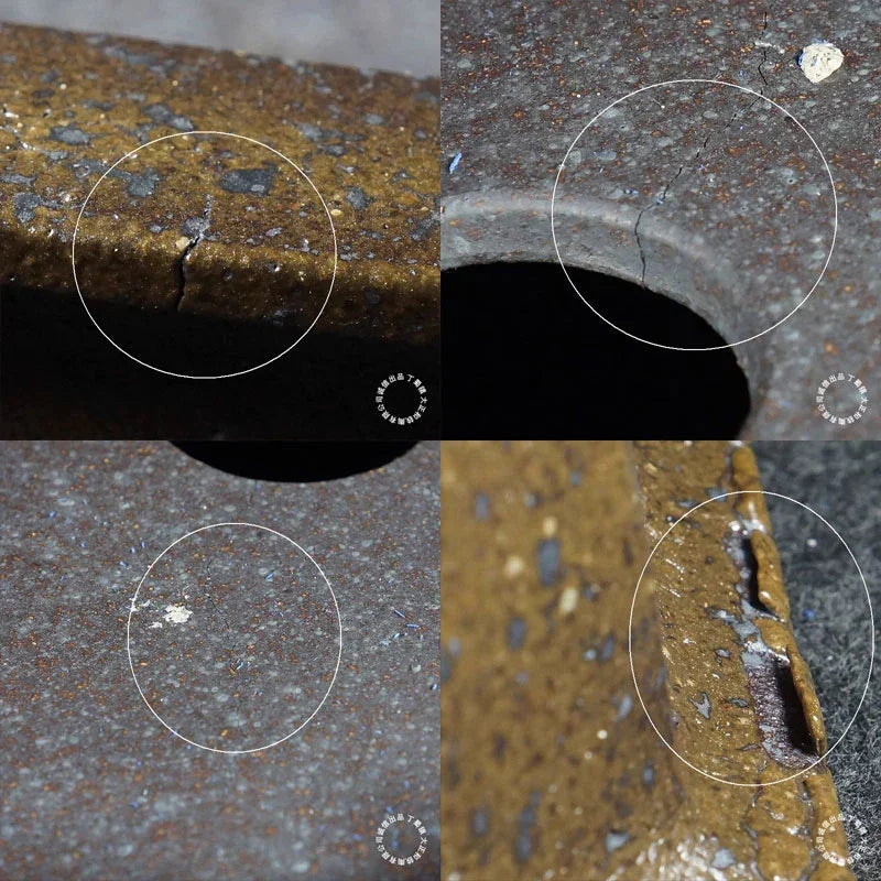 20.6 inch (52.5cm) Extra Large Premium Rectangular Bonsai Pot w Retro Germanium Cracked Glaze Color Close Shots