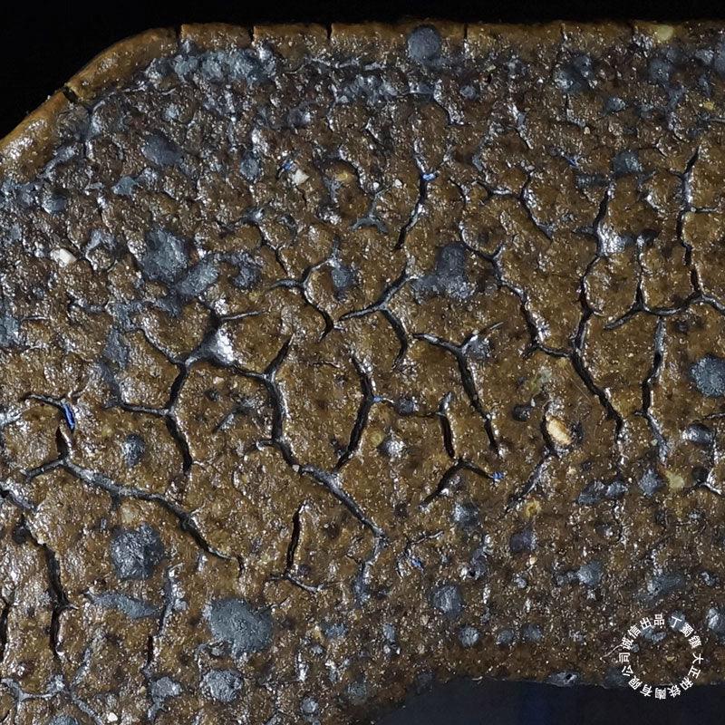 20.6 inch (52.5cm) Extra Large Premium Rectangular Bonsai Pot w Retro Germanium Cracked Glaze Rim Close Shot