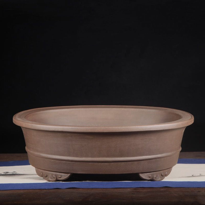 20.8" (53cm) Extra Large Oval Traditional Raised Cloud Feet Bonsai Pot