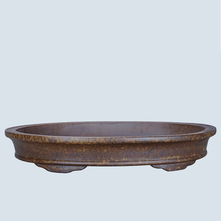 20.8 inch (53cm) Extra Large Oval Unglazed Speckled Finish Shallow Forest Bonsai Pot