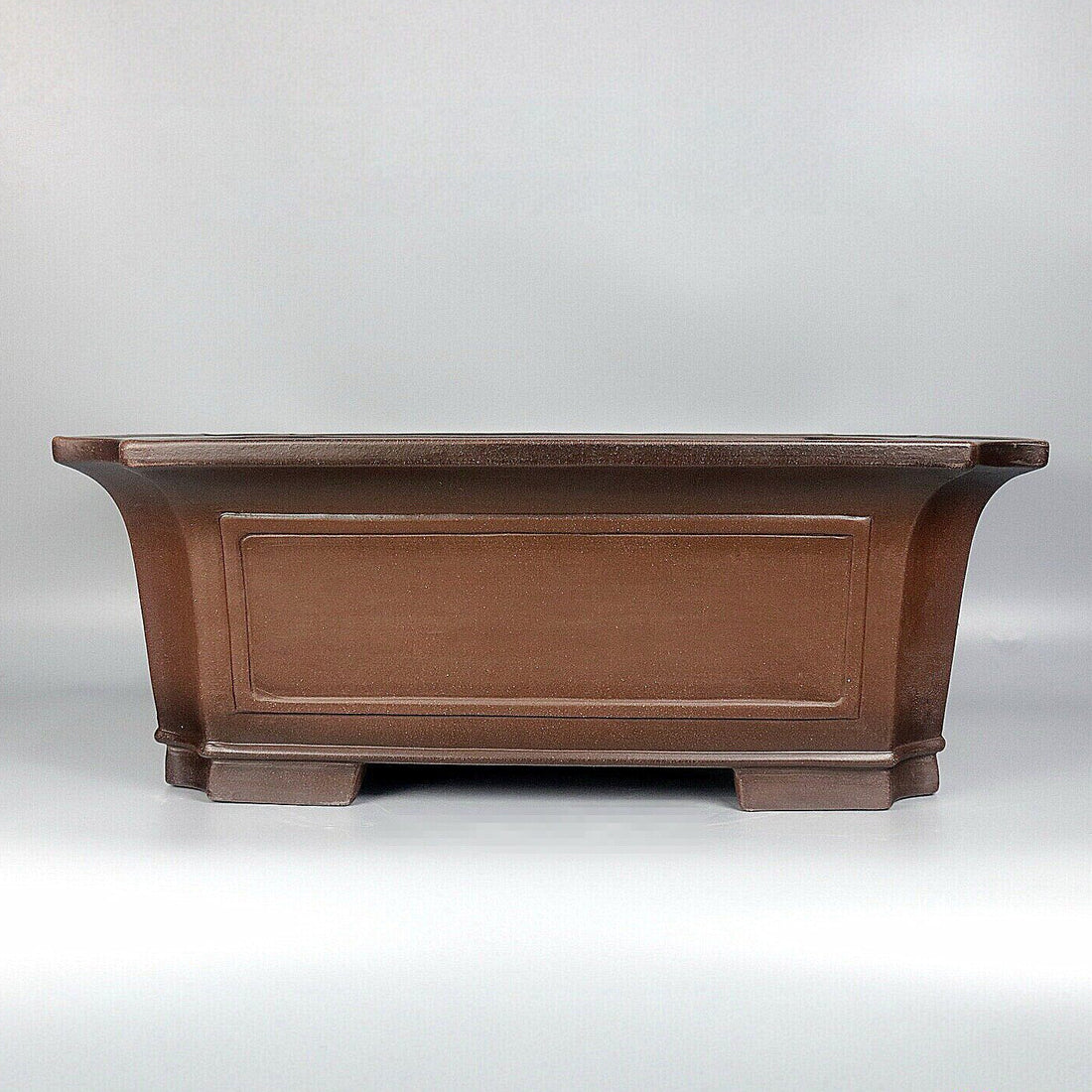 20 inch (51cm) Extra Large Rectangular Corner-Cut Dual Tone Unglazed Deep Bonsai Pot