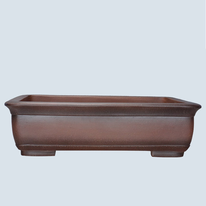 20 inch (51cm) Extra Large Rectangular Dual Tone Traditonal Unglazed Bonsai Pot
