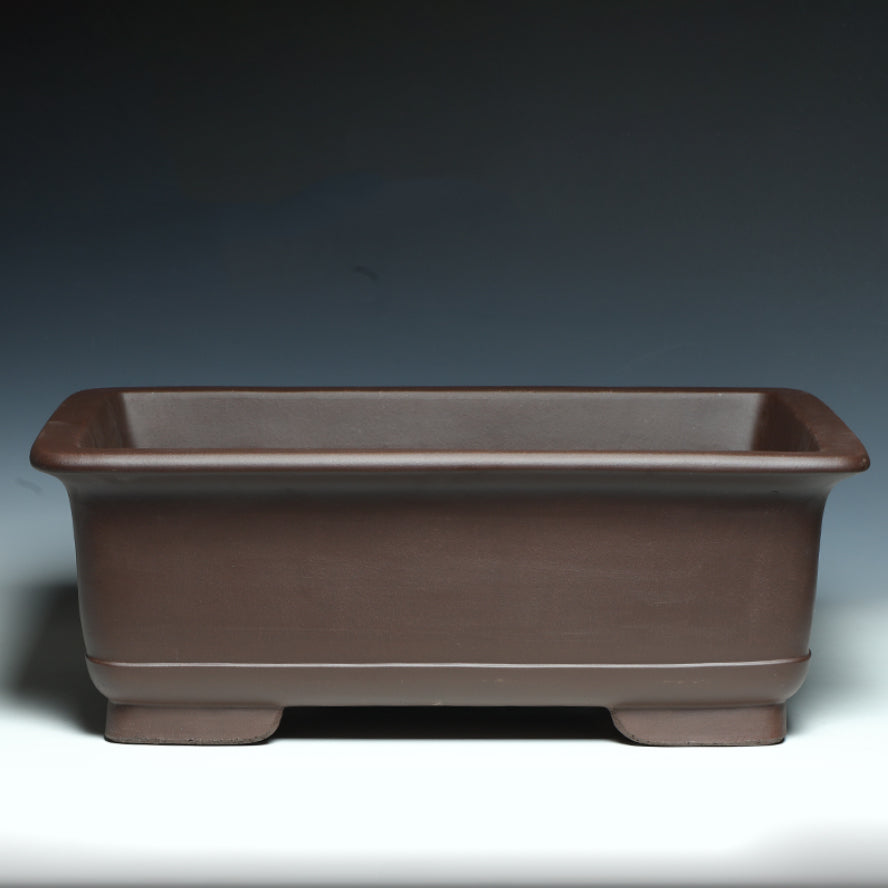 20 inch Extra Large Rectangular Traditional Dark Brown Bonsai Pot