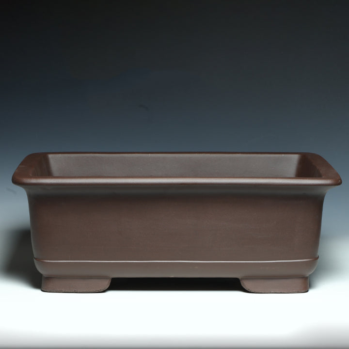 20 inch Extra Large Rectangular Traditional Dark Brown Bonsai Pot