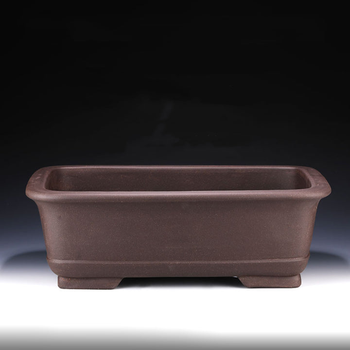20 inch Extra Large Rectangular Traditional Yixing Clay Bonsai Pot Brown Color