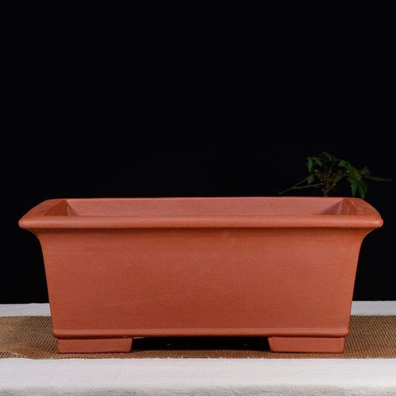 21.2" Extra Large Traditional Unglazed Yixing Clay Deep Bonsai Pot