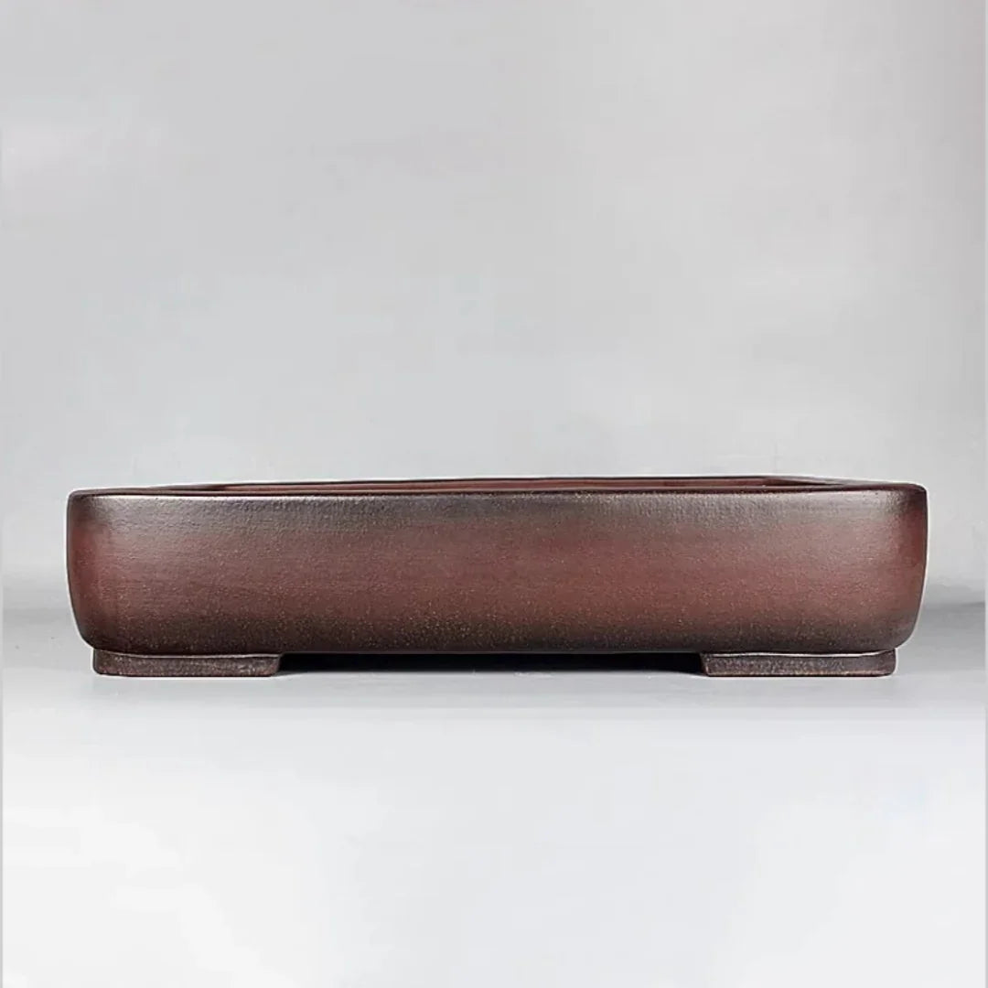 21.2 inch (54cm) Extra Large Premium Deep Brown Clay Rectangular Bonsai Pot