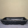 21.2 inch (54cm) Extra Large Rectangular Rock-Like Abstract Bonsai Pots Black Color