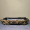 21.2 inch (54cm) Extra Large Rectangular Rock-Like Abstract Bonsai Pots Brown Color