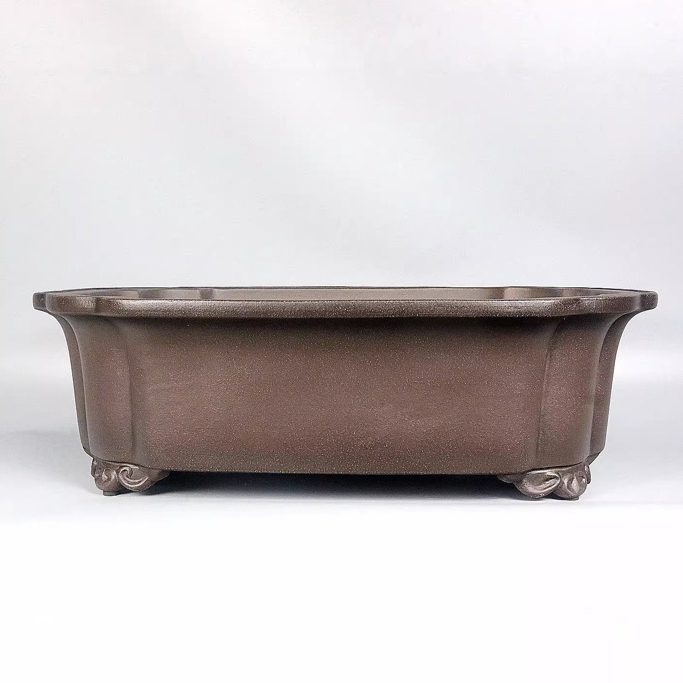 21.2 inch (54cm) Extra Large Rectangular Scalloped Corner Raised Cloud Feet Bonsai Pot
