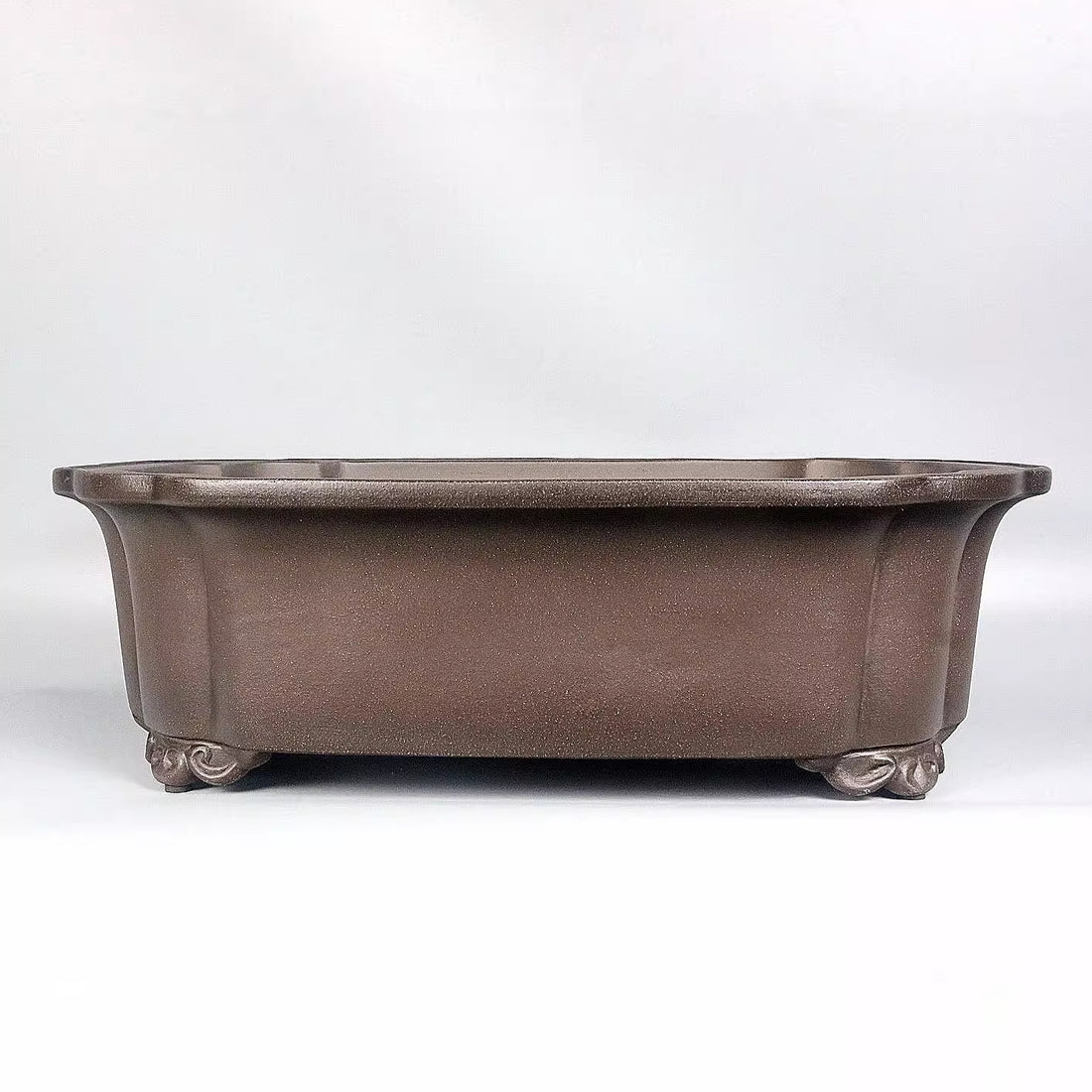 21.2 inch (54cm) Extra Large Rectangular Scalloped Corner Raised Cloud Feet Bonsai Pot