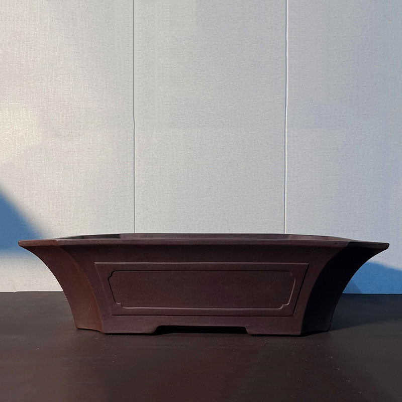 21.6" (55cm) Extra Large Flared Rectangular Bonsai Pot w Corner Cut Design