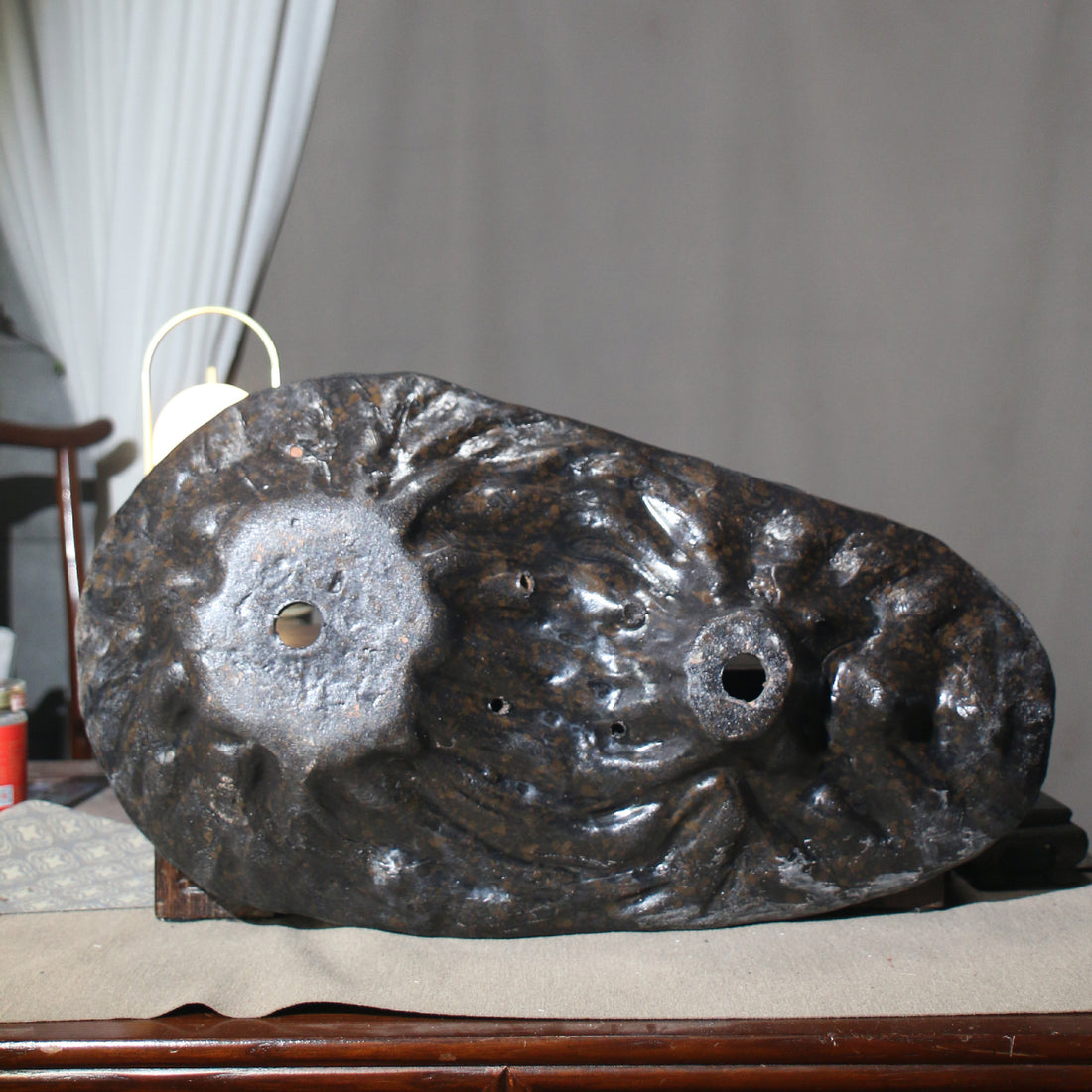 21.6" (55cm) Handcrafted Rocky Mountain-Inspired Bonsai Forest Pot Bottom View