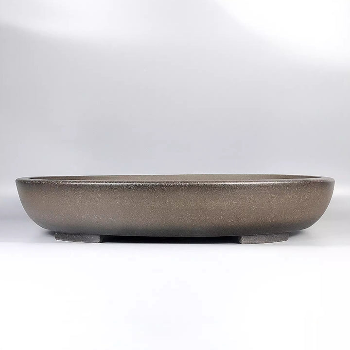 21.6 inch (55cm) Extra Large Oval Dual Tone Minimal Shallow Forest Bonsai Pot Unglazed