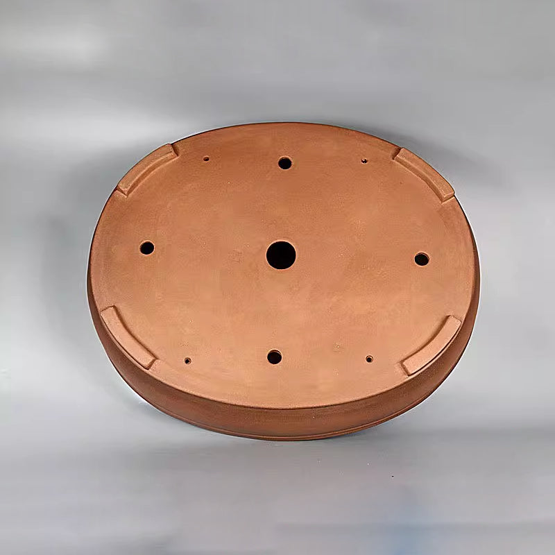 21.6 inch (55cm) Extra Large Oval Shallow Wide Classic Bonsai Pot w Raised Line Rim Bottom View