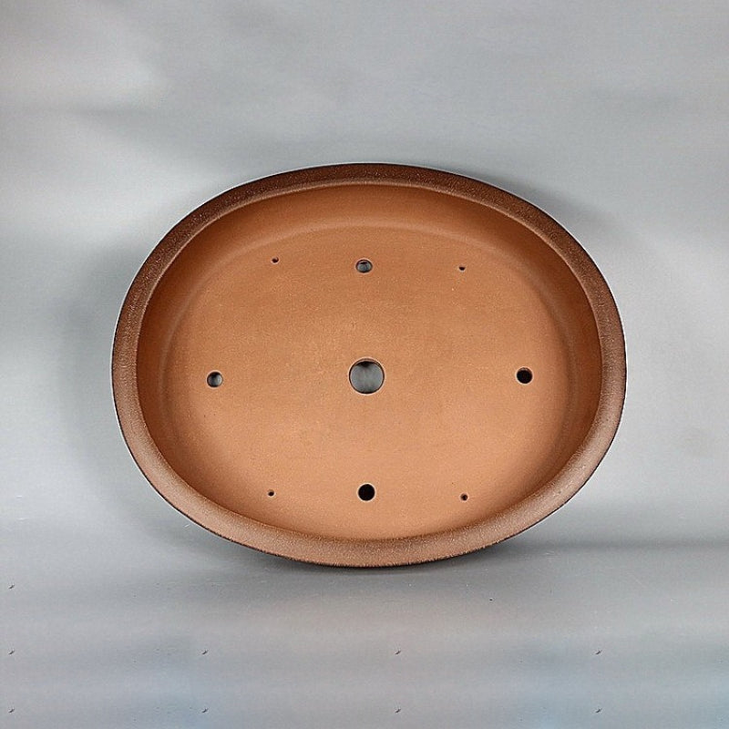 21.6 inch (55cm) Extra Large Oval Shallow Wide Classic Bonsai Pot w Raised Line Rim Inner View