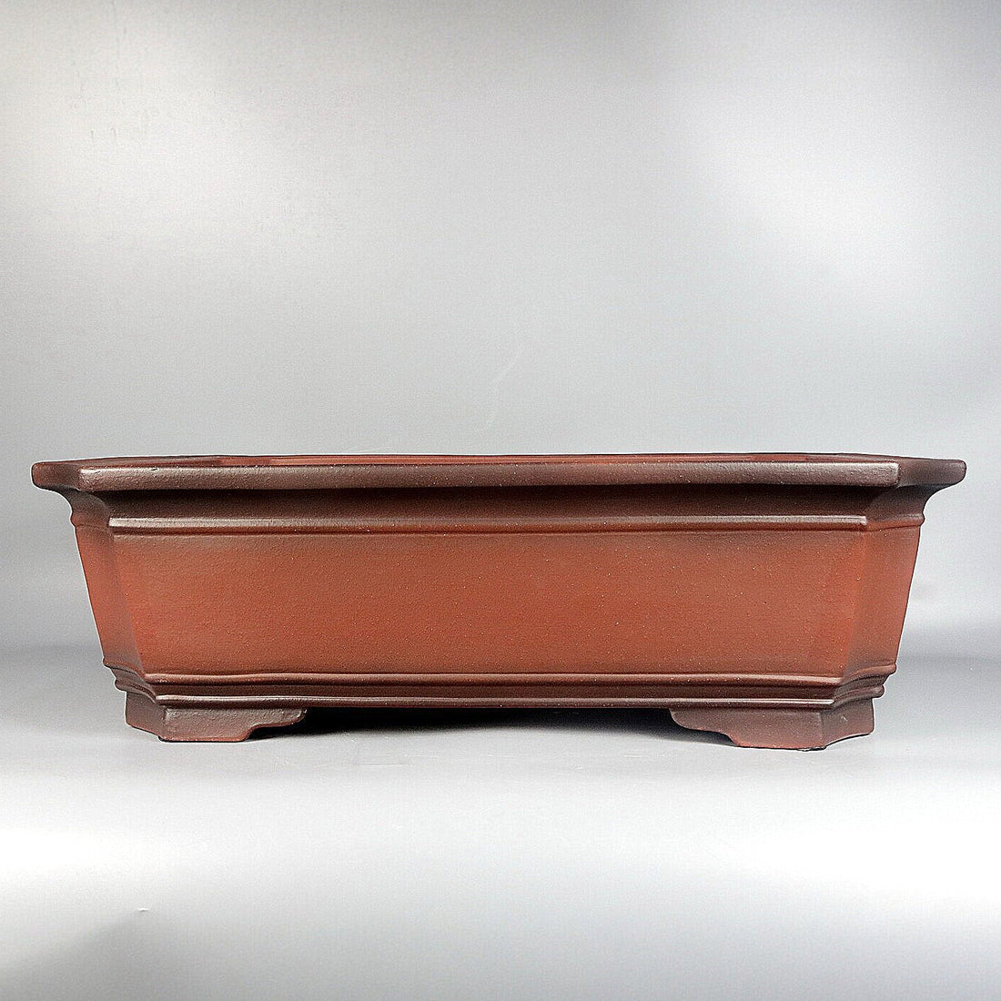 22.4 inch (57cm) Extra Large Corner-Cut Rectangular Gradient Finish Unglazed Deep Bonsai Pot