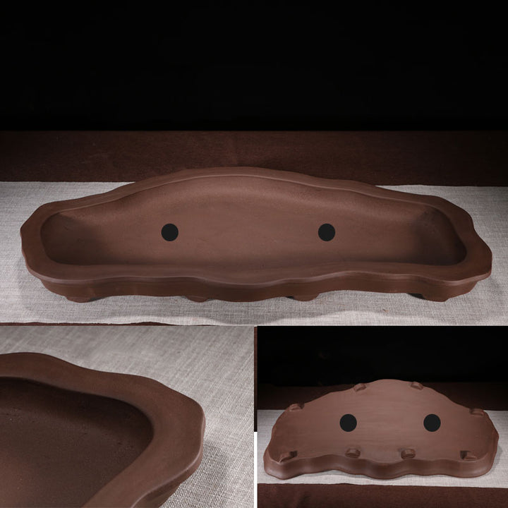 22.6 inch (57.5cm) Extra Large Shallow Cloud Shaped Bonsai Forest Pot