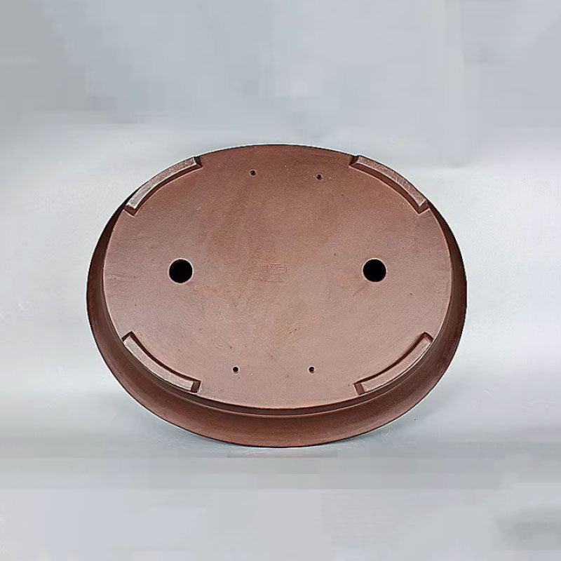 22.8 inch (58cm) Extra Large Oval Flared Premium Traditional Bonsai Pot Bottom View