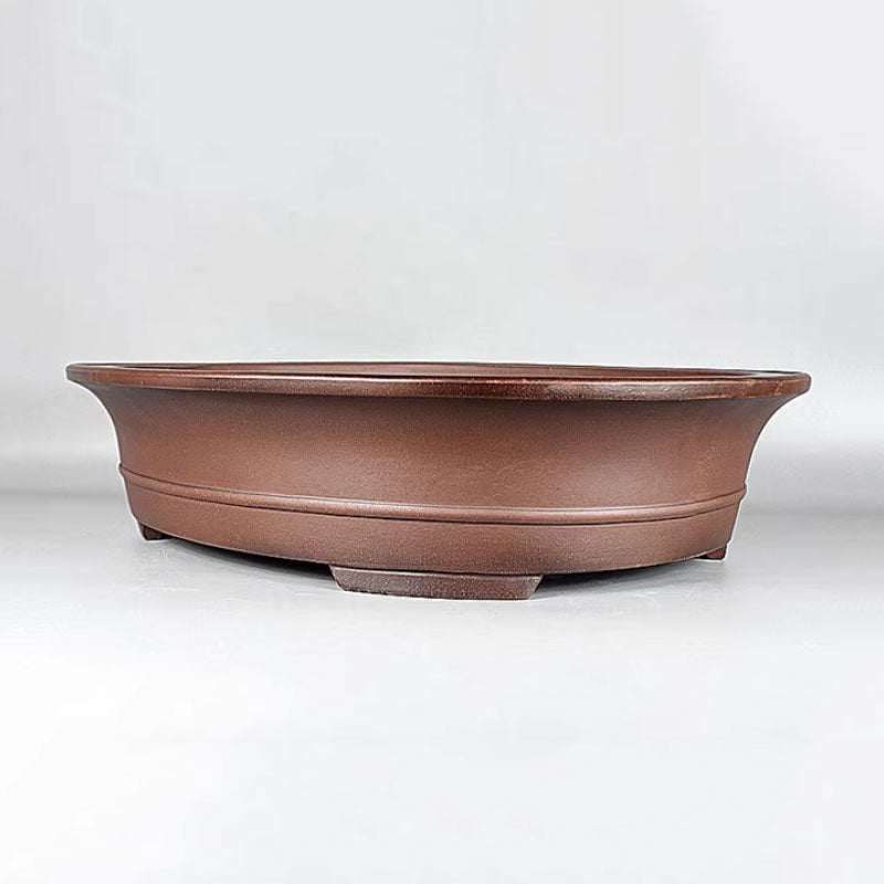 22.8 inch (58cm) Extra Large Oval Flared Premium Traditional Bonsai Pot Corner View