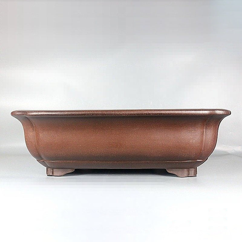 22.8 inch (58cm) Extra Large Rectangular Scalloped Corner Unglazed Bonsai Pot