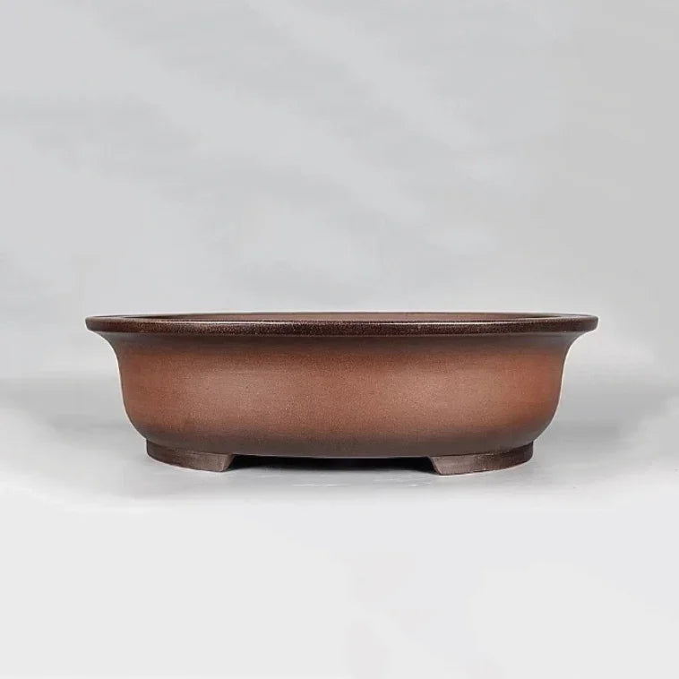 22.8 inch Extra Large Oval Premium Handmade Unglazed Bonsai Pot
