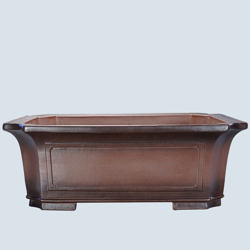 22 inch (56cm) Extra Large Handmade Corner-Cut Flared Rectangular Deep Bonsai Pot