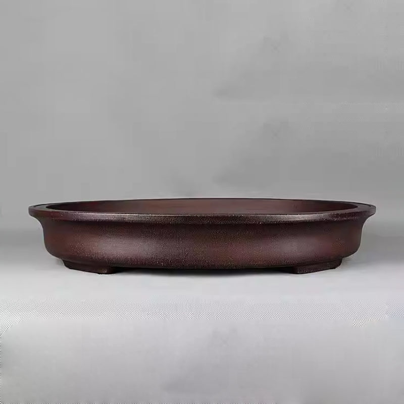 22 inch (56cm) Extra Large Oval Antique Style Classic Shallow Unglazed Forest Bonsai Pot