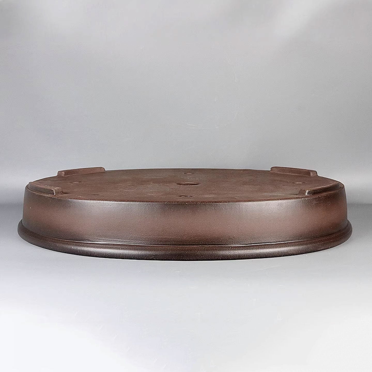 22 inch (56cm) Extra Large Oval Premium Dual Tone Shallow Bonsai Pot Upside Down View