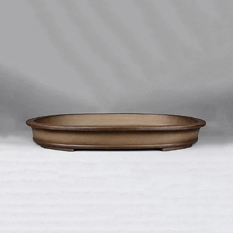 22 inch (56cm) Large Oval Handmade Premium Bonsai Forest Pot Unglazed
