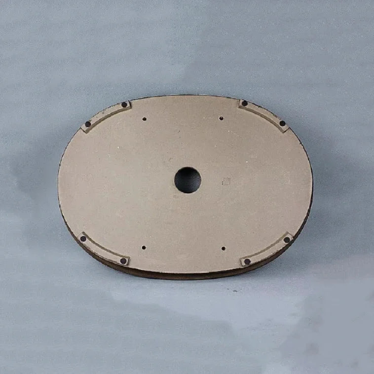 22 inch (56cm) Large Oval Handmade Premium Bonsai Forest Pot Unglazed Bottom View