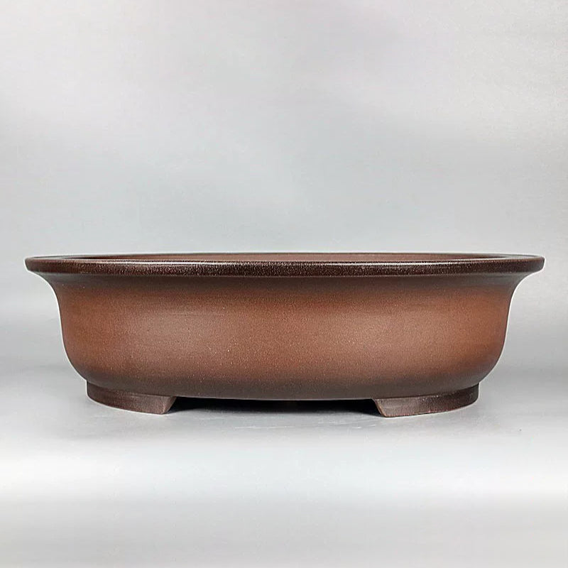 22 inch (58cm) Extra Large Oval Premium Dual Tone Handmade Unglazed Bonsai Pot
