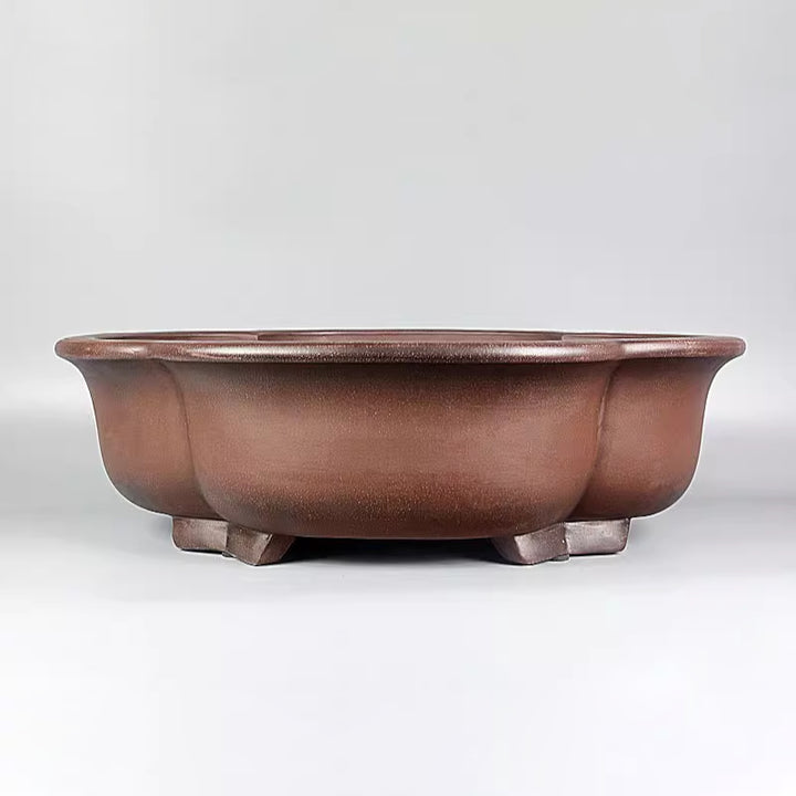 23.2 inch (59cm) Extra Large Lotus-Shaped Traditional Unglazed Bonsai Pot
