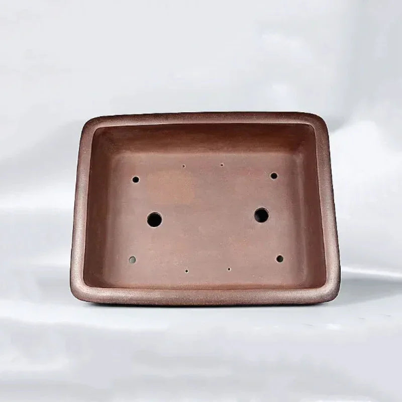 24.6" (62.5cm) Extra Large Premium Yixing Clay Rectangle Bonsai Pot Inner View