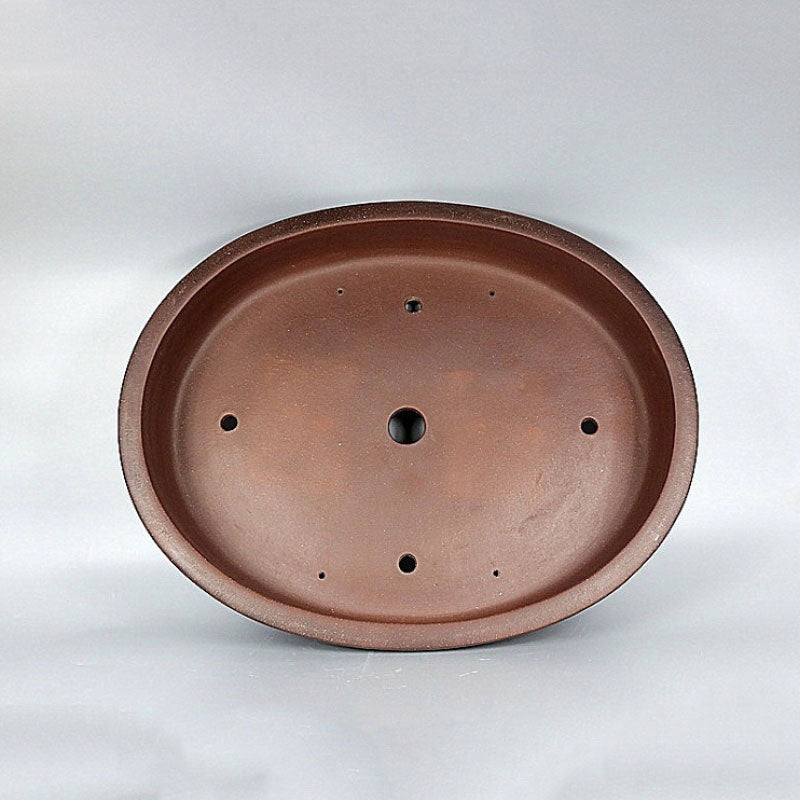 24 inch (61cm) Extra Large Oval Traditional Unglazed Forest Bonsai Pot Inner View