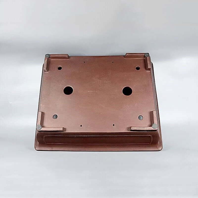 24 inch (61cm) Extra Large Traditional Rectangular Bonsai Pot w Framed Panels Bottom View