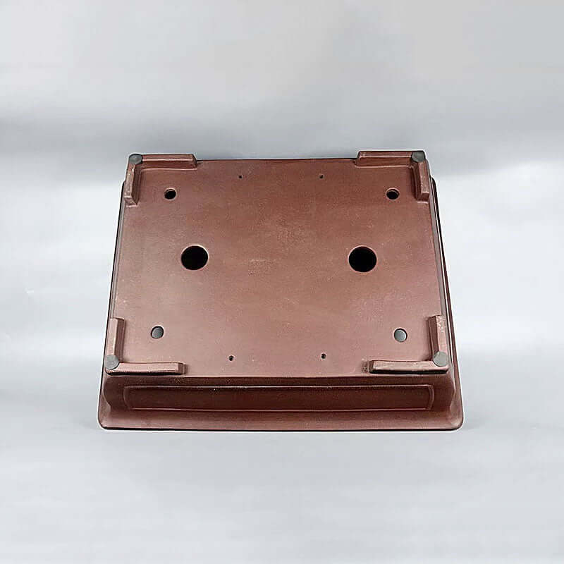 24 inch (61cm) Extra Large Traditional Rectangular Bonsai Pot w Framed Panels Bottom View
