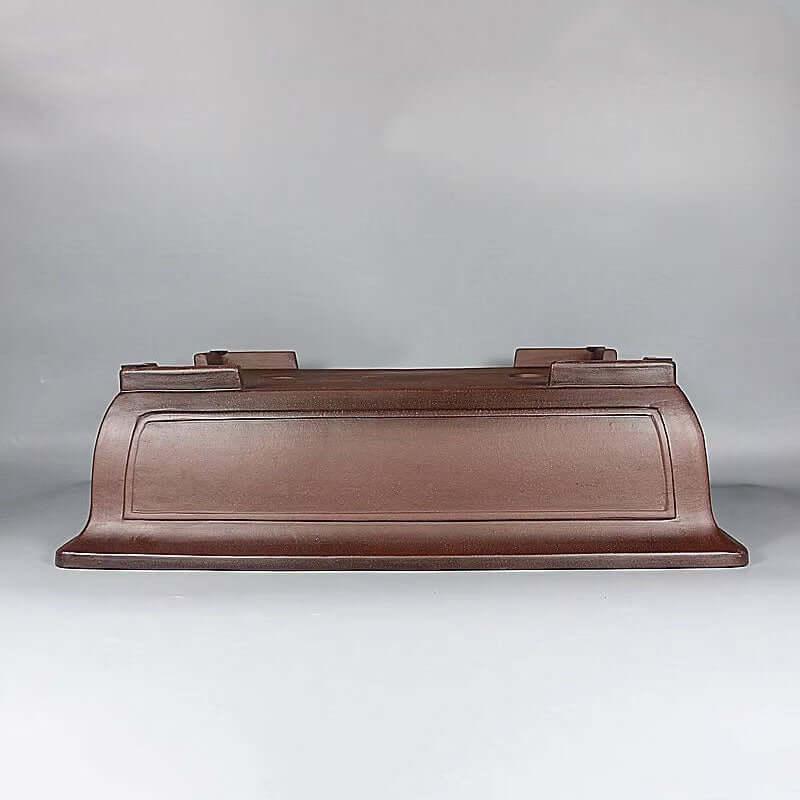 24 inch (61cm) Extra Large Traditional Rectangular Bonsai Pot w Framed Panels Upside Down View