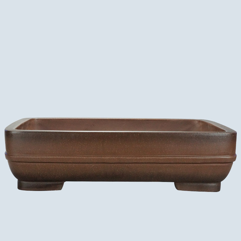 25.1 inch (64cm) Extra Large Traditional Unglazed Raised Feet Premium Unglazed Bonsai Pot