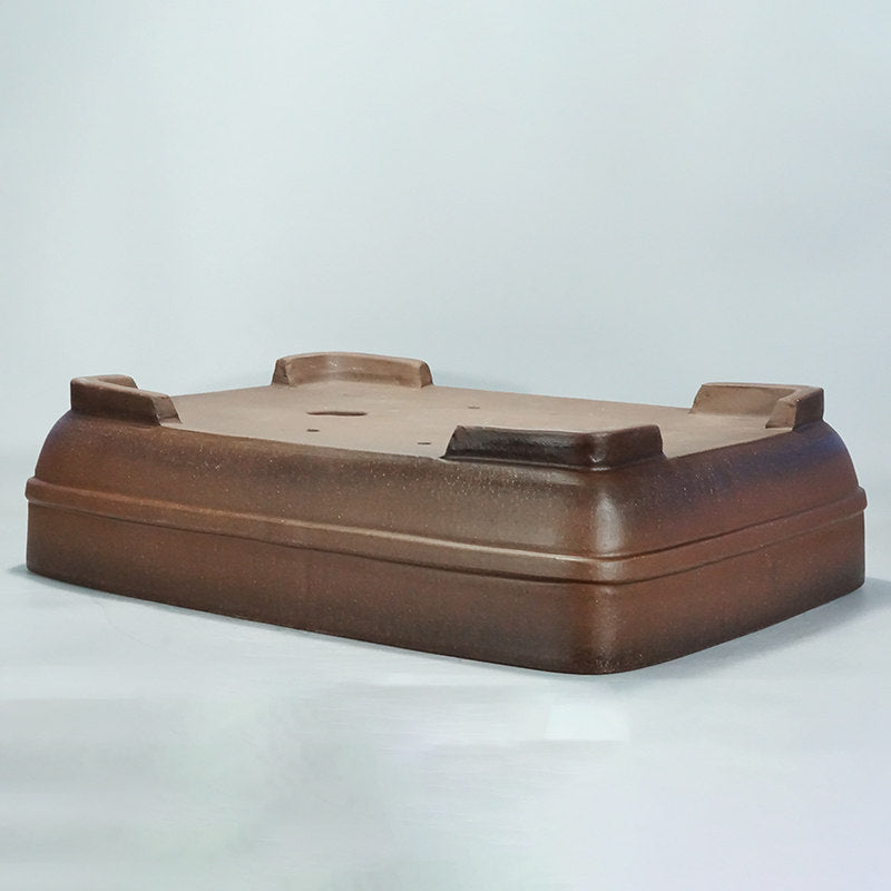 25.1 inch (64cm) Extra Large Traditional Unglazed Raised Feet Premium Unglazed Bonsai Pot Bottom View