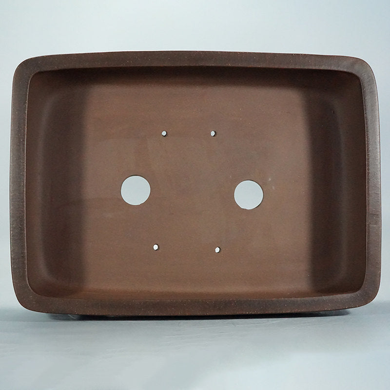25.1 inch (64cm) Extra Large Traditional Unglazed Raised Feet Premium Unglazed Bonsai Pot Inner View
