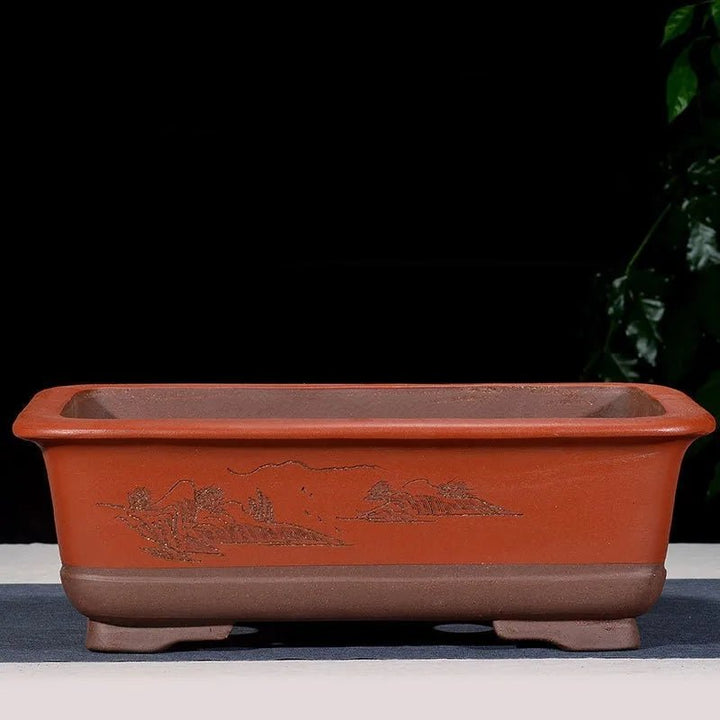 25.2" (64cm) Extra Large Rectangle Unglazed Deeper Bonsai Pot Handmade