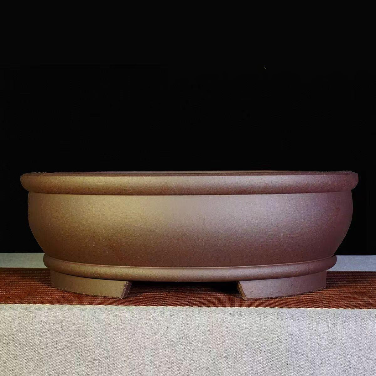 25.6 inch (65cm) Extra Large Classic Oval Unglazed Deep Bonsai Pots Brown Color