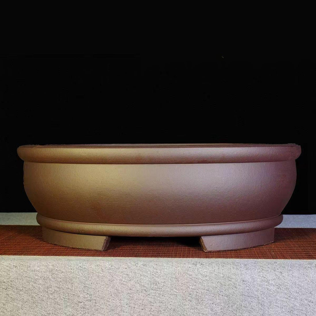 25.6 inch (65cm) Extra Large Classic Oval Unglazed Deep Bonsai Pots Brown Color