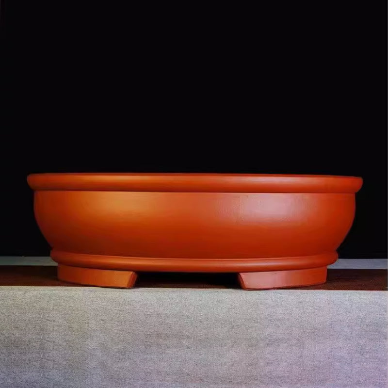 25.6 inch (65cm) Extra Large Classic Oval Unglazed Deep Bonsai Pots Orange Color
