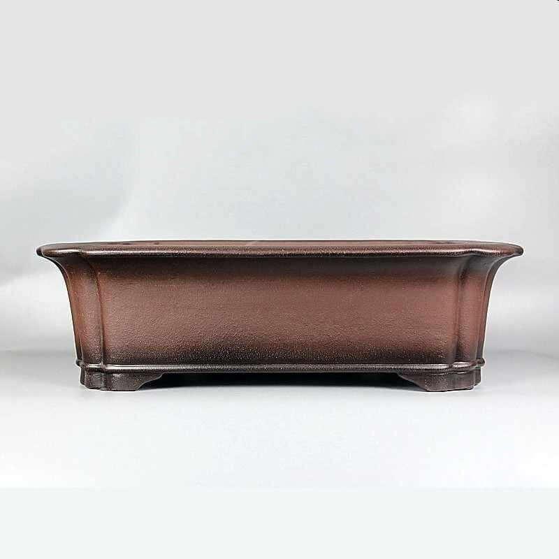 25.6 inch (65cm) Extra Large Rectangle Dual Tone Bonsai Pot w Indented Corners