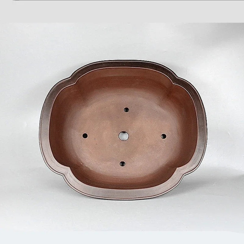 25.6 inch Extra Large Lotus Shaped Premium Handmade Bonsai Pot Inner View