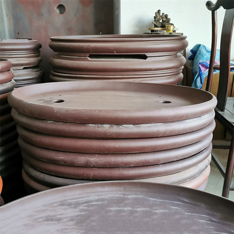 26.7 inch (68cm) Extra-Large Oval Unglazed Shallow Forest Bonsai Pot