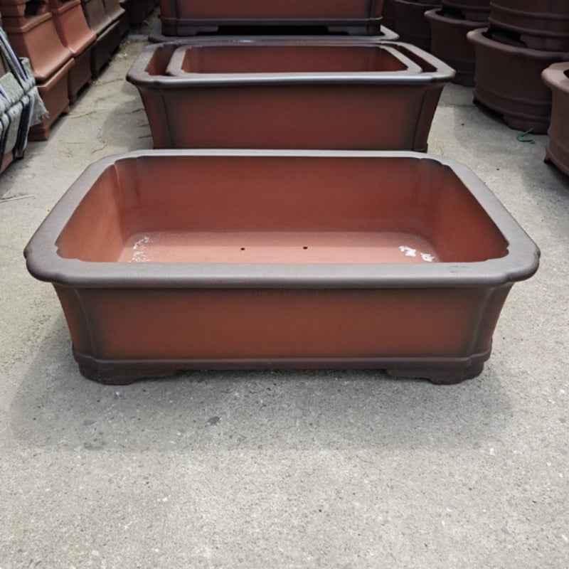 27.5" (70cm) Extra Large Rectangular Dual-Tone Bonsai Pot w Scalloped Corners (Copy)