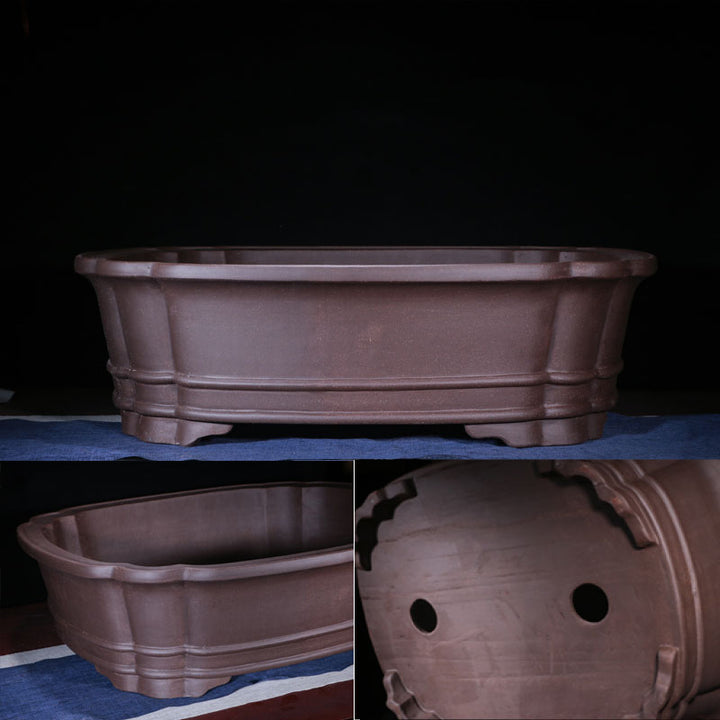27.9 inch (71cm) Extra Large Rectangular Scalloped-Cornered Bonsai Pot